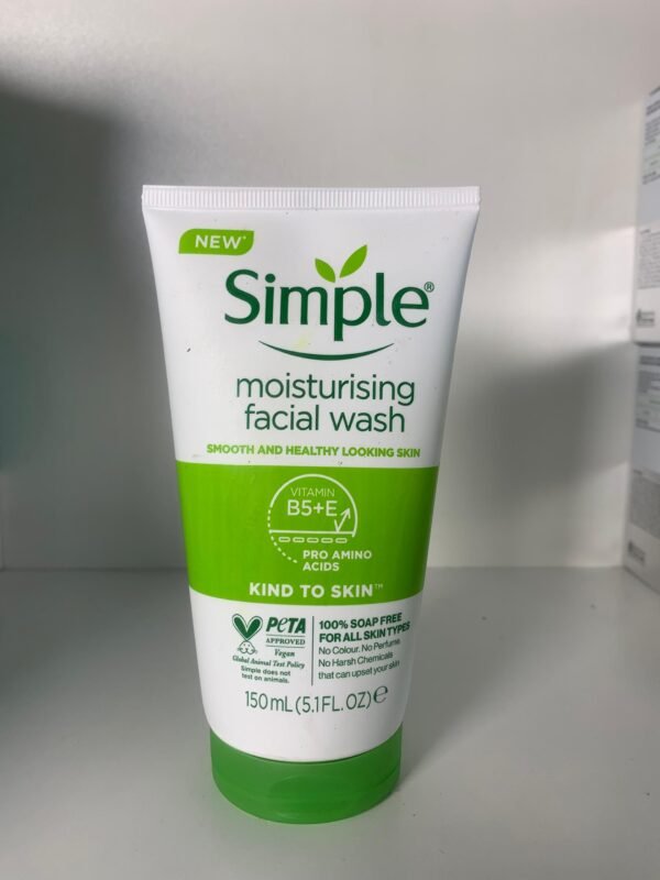 Simple moisturizing face wash