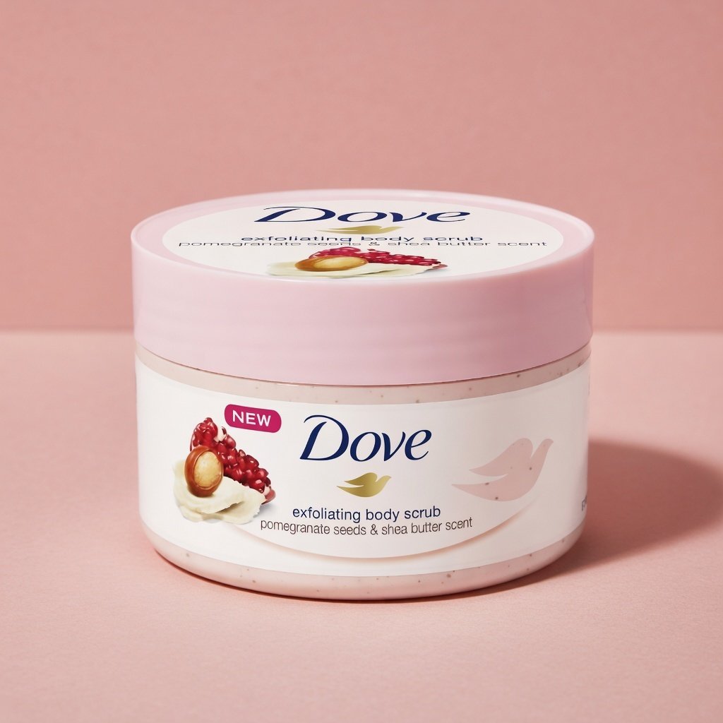 Dove Exfoliating Body Polish 298g – Crushed Macadamia, Pomegranate & Brown Sugar