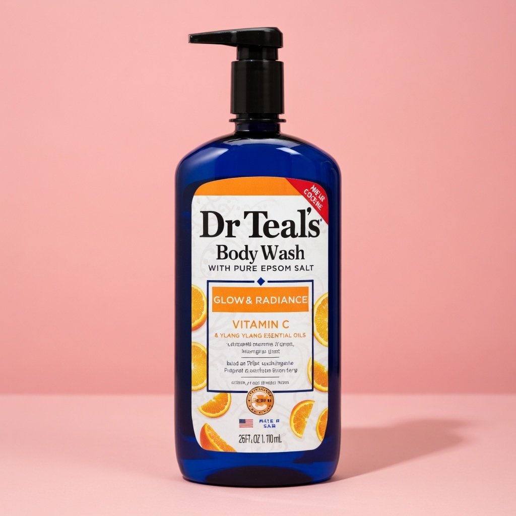 Dr Teal’s Glow & Radiance Body Wash with Vitamin C and Citrus Essential Oils 710ml