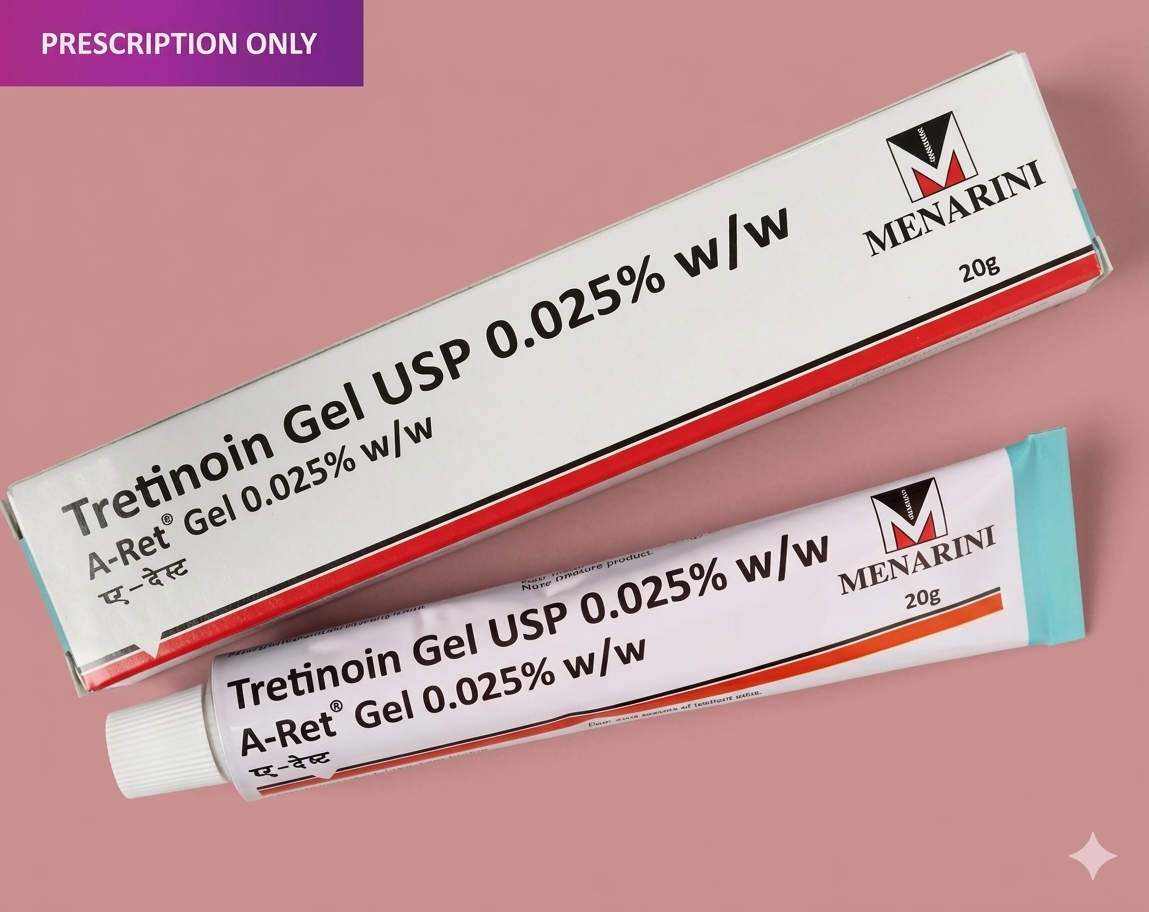 A-Ret Tretinoin Gel (0.025% / 0.05%) – Gold Standard for Acne & Anti-Aging
