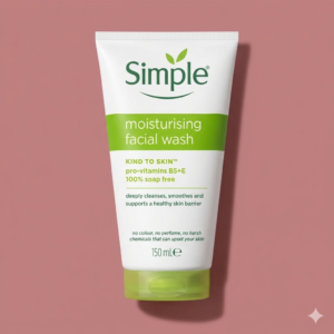 Simple Kind to Skin Moisturizing Facial Wash 150ml – 100% Soap-Free Cream Cleanser