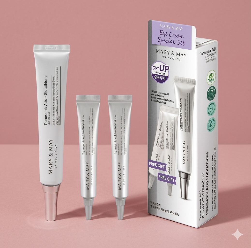 Mary & May Tranexamic Acid + Glutathione Eye Cream Special Set (Pack of 3)