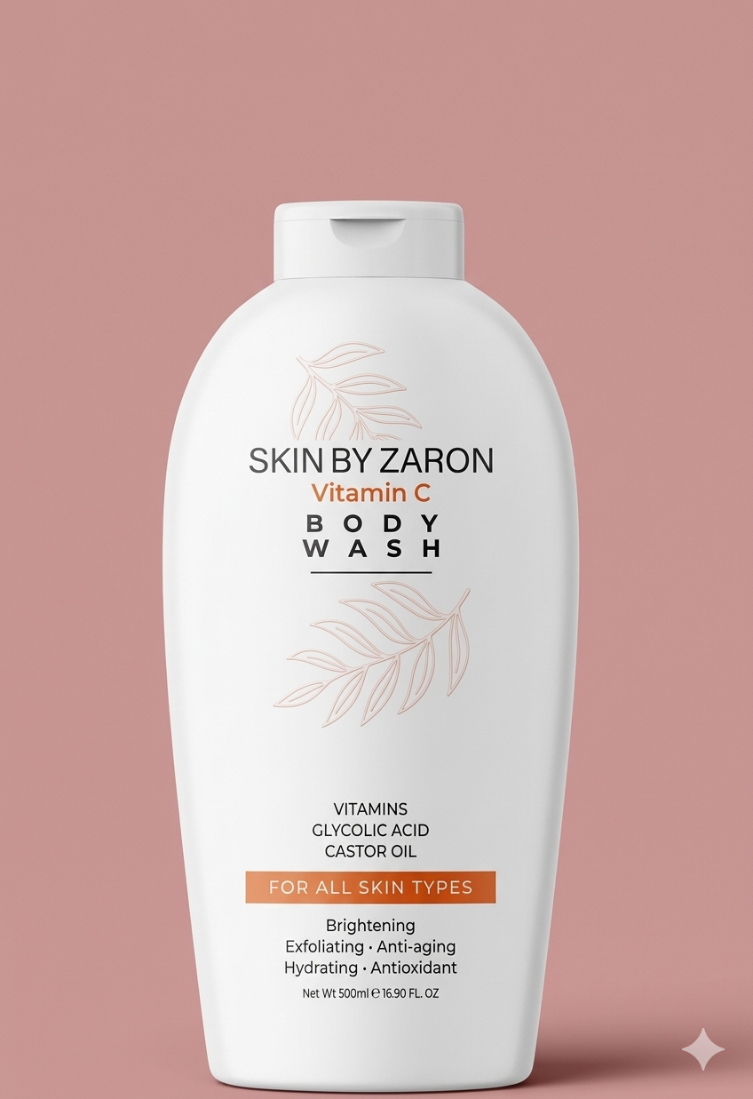 Skin by Zaron Vitamin C Body Wash 500ml – Brightening & Refreshing Cleanser