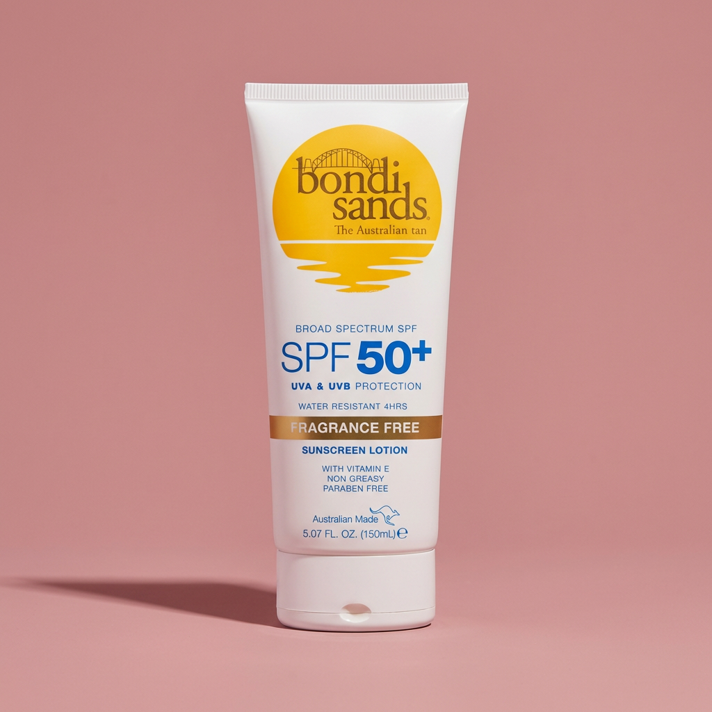 Bondi Sands Sunscreen Lotion SPF 50+ (Fragrance-Free & Water Resistant) 150ml